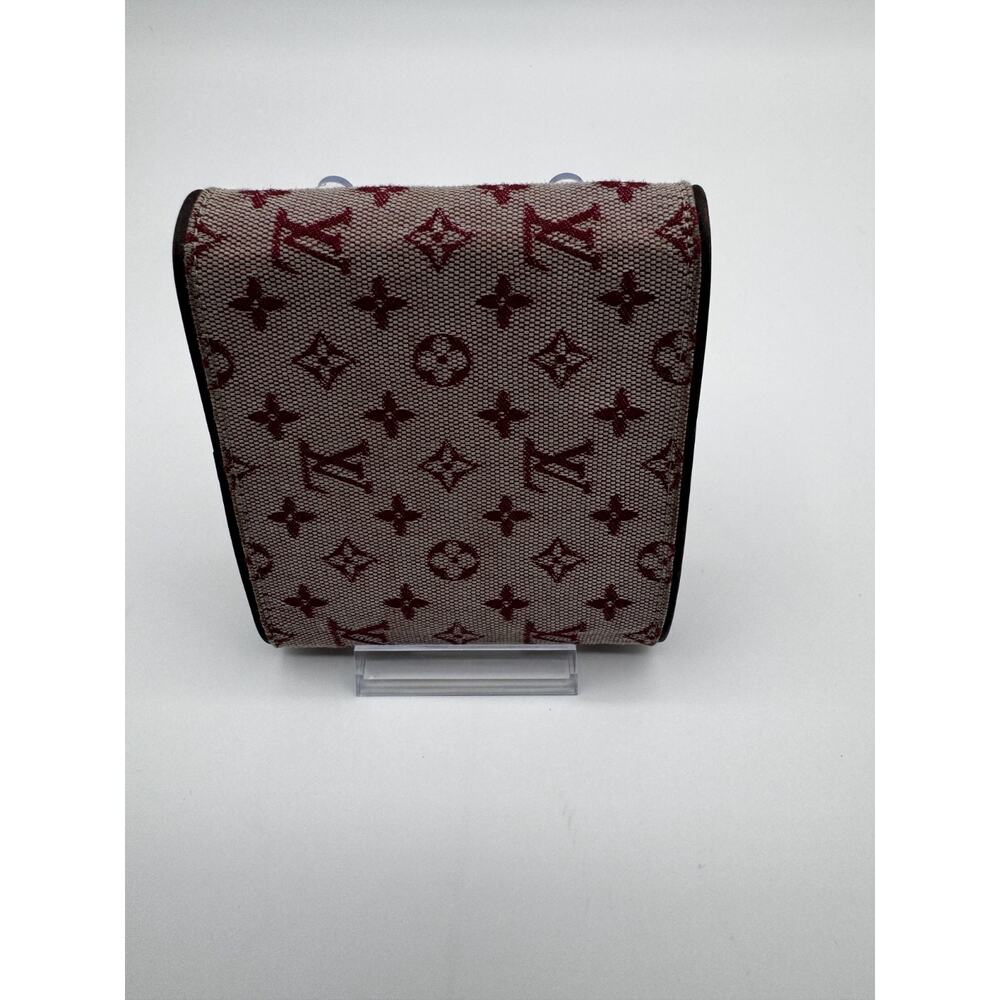 Louis Vuitton Monogram Mini Lin Red Canvas Compact Wallet Bifold Made in France - Picture 2 of 16